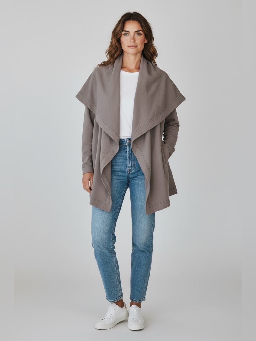 lululemon athletica Women's Taupe Gray Asymmetrical Utility Jacket